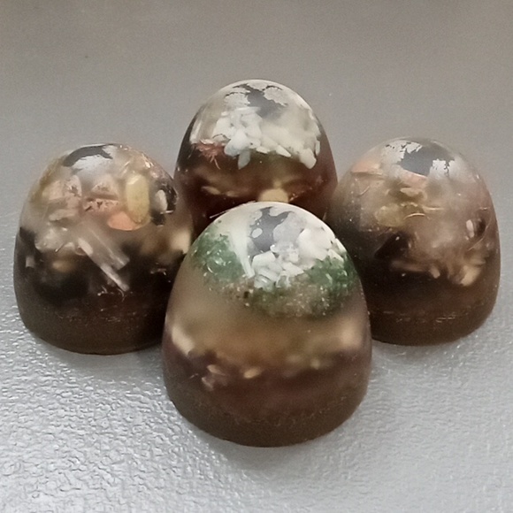 Set of Four Resin/ Gemstone/ Orgones - Picture 1 of 5